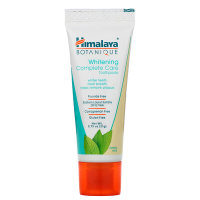 

Himalaya Отбеливающая мятная зубная паста, мини-версия, мята, 21 г (0,75 унции)