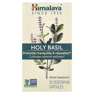 Himalaya, Holy Basil, 30 Vegetarian Capsules