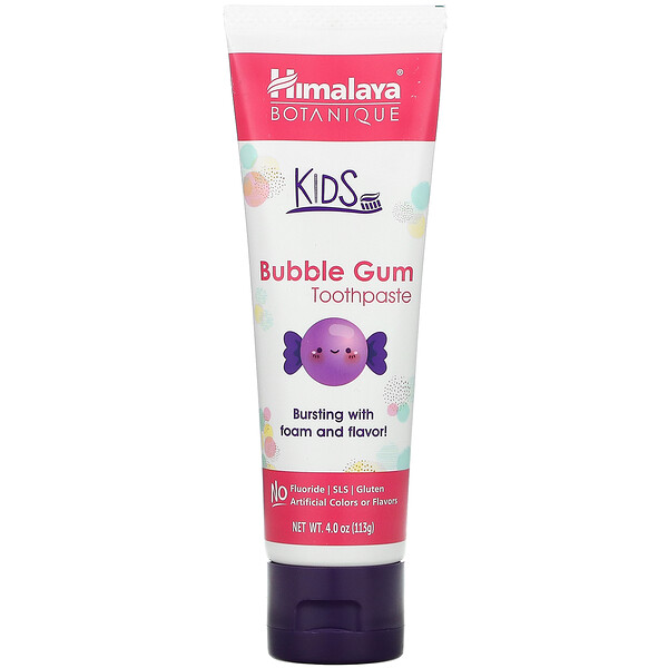Himalaya‏, Botanique, Kids Toothpaste, Bubble Gum, 4.0 oz (113 ml)