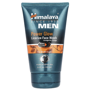 Himalaya, Lelaki, Power Glow, Pencuci Muka Likuoris, 3.4 fl oz (100 ml)