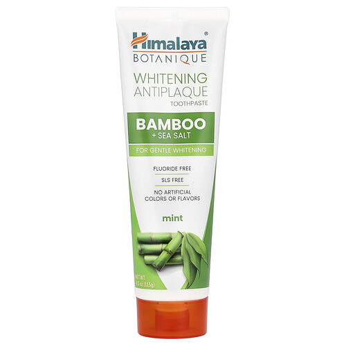 Himalaya, Whitening Antiplaque Toothpaste, aufhellende Zahnpasta gegen Zahnbelag, Bambus + Meersalz, Minze, 113 g (4 oz.)