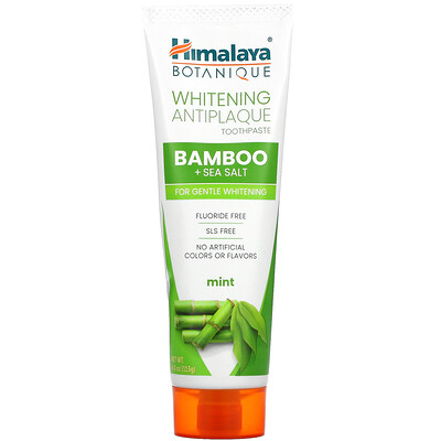 Himalaya Whitening Antiplaque Toothpaste, Bamboo + Sea Salt, Mint, 4.0 oz ( 113 g)