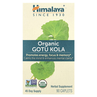 هيمالايا‏, Organic Gotu Kola, 90 Caplets
