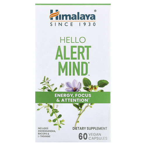 Himalaya Hello Alert Mind™, 60 Vegan Capsules