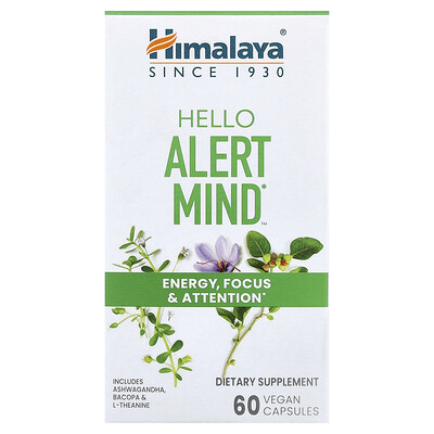 Product Image for Himalaya, Hello Alert Mind , 60 Vegan Capsules