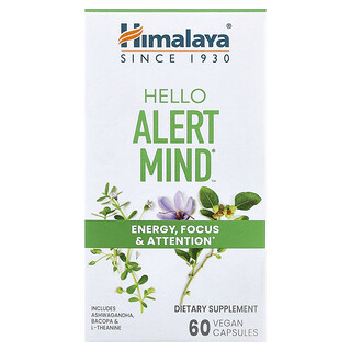 Himalaya, Hello Alert Mind™, 60 Vegan Capsules