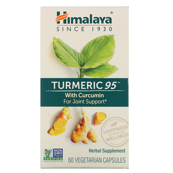 Himalaya‏, Turmeric 95 with Curcumin, 60 Vegetarian Capsules