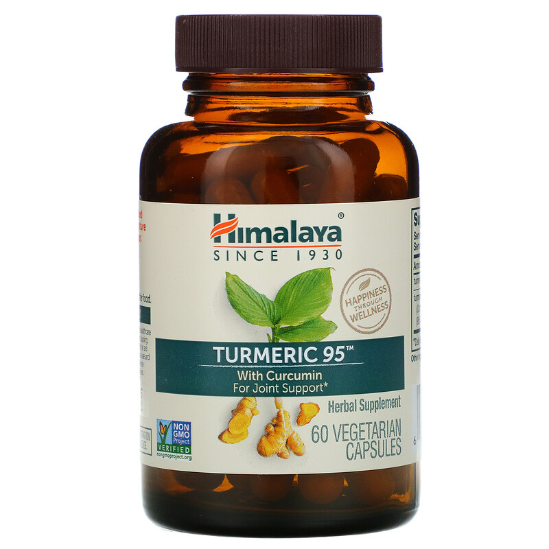 Himalaya, Turmeric 95 with Curcumin, 60 Vegetarian Capsules iHerb
