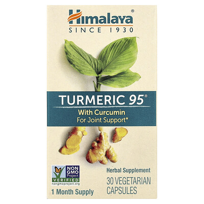 Himalaya Women's Turmeric 95® With Curcumin, Vegetarian Capsules Size 30