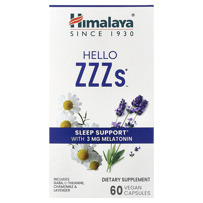 Himalaya, Hello ZZZs™, 60 cápsulas veganas