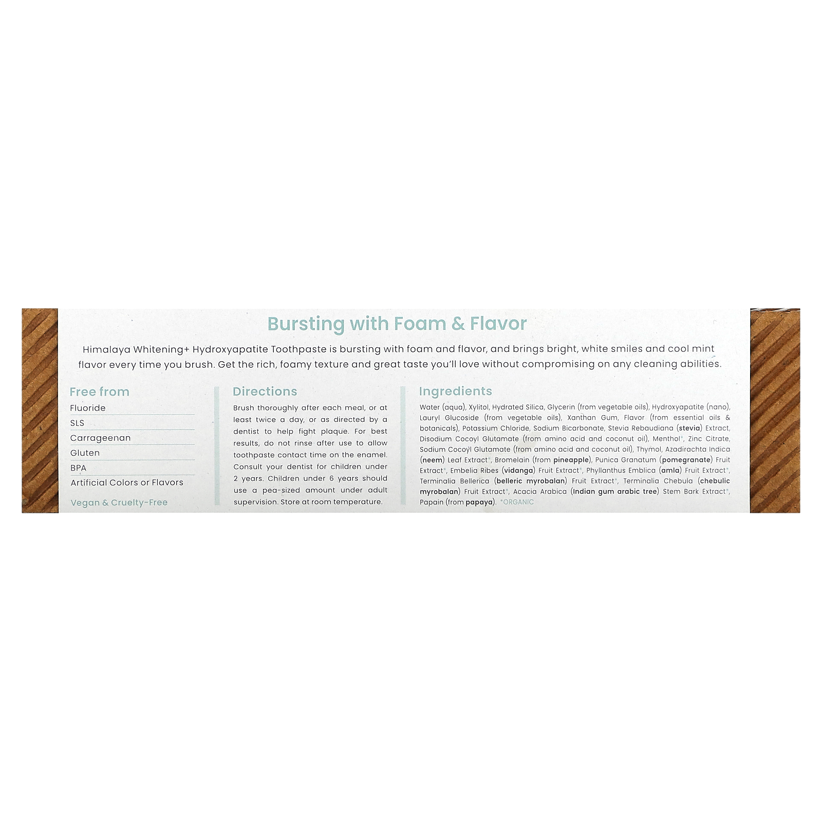 Whitening + Hydroxyapatite Toothpaste, Mint, 4 oz (113 g) - Picture 3 of 3
