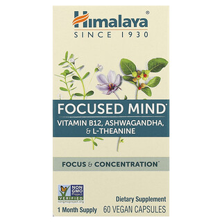 Himalaya, Focused Mind, 60 Vegan Capsules