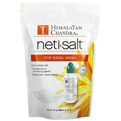 Himalayan Institute Neti Salt, соль для промывания носа, 680,3 г (1,5 фунта)