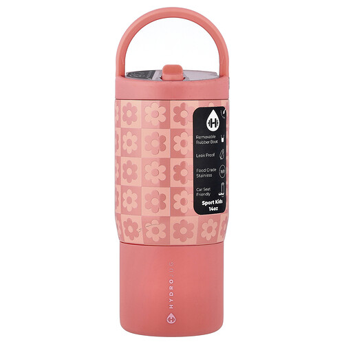 Hydrojug Sport Kids, Daisy Checkers, 14 oz