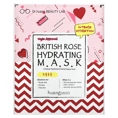 

Huangjisoo, British Rose Hydrating Beauty Mask, 1 Sheet, 25 ml