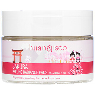 Huangjisoo, Sakura, Peeling Radiance Pads, 60 Pads, 7.76 fl oz (220 g)