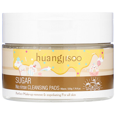 Huangjisoo Sugar, No: Rinse Cleansing Pads, 60 Pads, 7.76 oz (220 g)