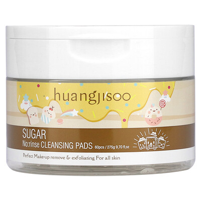 

Huangjisoo, Sugar, No: Rinse Cleansing Pads, 60 Pads, 9.70 oz (275 g)