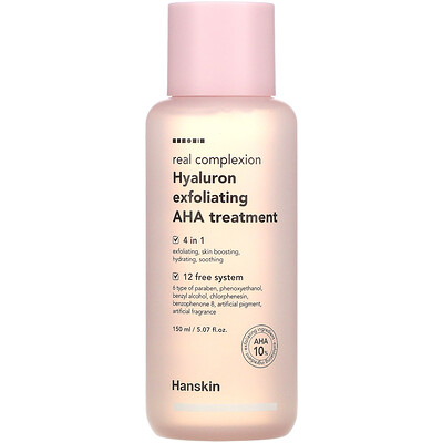 Hanskin Real Complexion Hyaluron Exfoliating AHA Treatment, 5.07 fl oz (150 ml)