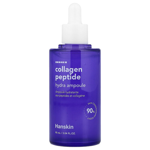 Hanskin, Collagen Peptide, Hydra Ampoule, Kollagenpeptid, Hydra-Ampulle, 90 ml (3,04 fl. oz.)