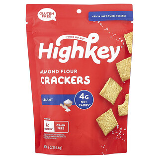 HighKey, Krakersy z mąki migdałowej, sól morska, 56,6 g
