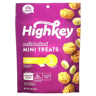 HighKey, Mini delicias horneadas, Muffin de plátano y frutos secos`` 57 g (2 oz)