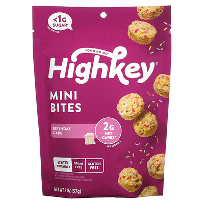 HighKey Mini Bites, праздничный торт, 57 г (2 унции)