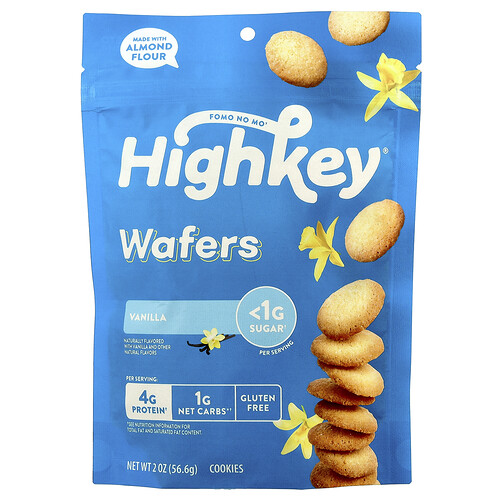 Highkey Wafers, Vanilla, 2 oz (56.6 g)