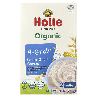 Holle, Biologische 4-granen volkoren ontbijtgranen, 6+ maanden, 8 oz (227 g)