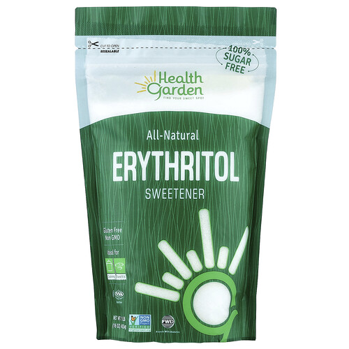 Health Garden, Ganz natürlicher Erythrit-Süßstoff, 453 g (1 lb.)