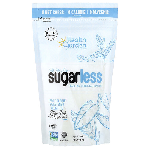 Health Garden, Sugarless, Plant Based Sugar Alternative, 16 oz (453 g)