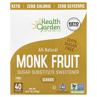 Health Garden, Prírodné sladidlo Monk Fruit, klasické, 40 vrecúšok, 240 g