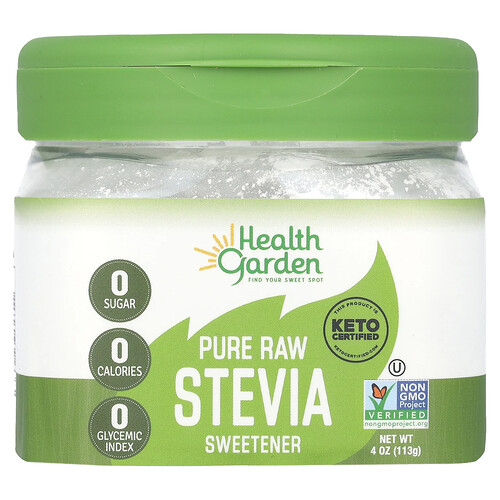 Health Garden Pure Raw Stevia Sweetener, 4 oz (113 g)