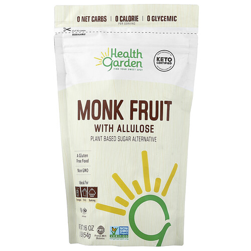 Health Garden, Monk Fruit with Allulose, 16 oz (454 g)