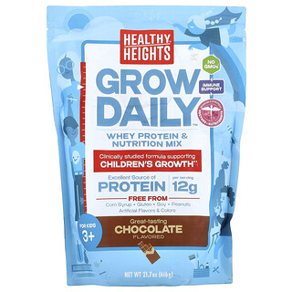 Healthy Heights, Grow Daily, Whey Protein & Nutrition Mix, For Kids 3+, Chocolate, 21.7 oz (616 g)