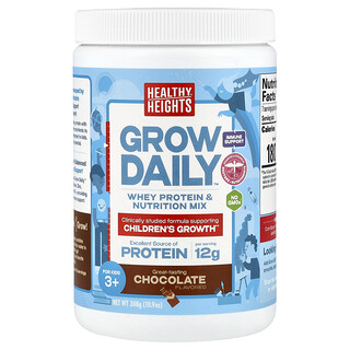 Healthy Heights, Grow Daily, Whey Protein & Nutrition Mix, For Kids 3+, Chocolate, 10.9 oz (308 g)
