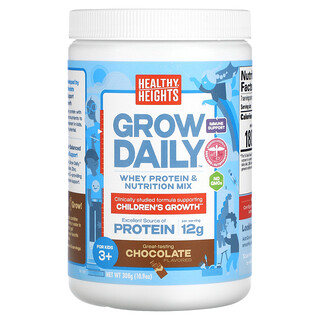Healthy Heights, Tumbuh Setiap Hari, Campuran Protein Whey & Pemakanan, Untuk Kanak-kanak 3+, Coklat, 10.9 oz (308 g)
