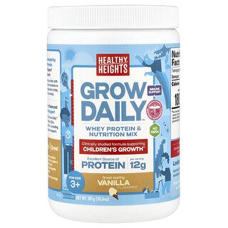 Healthy Heights, Grow Daily, Whey Protein & Nutrition Mix, For Kids 3+, Vanilla, 10.6 oz (301 g)