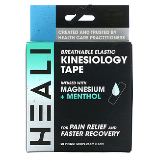 Heali Medical Corp, Pita Kinesiologi Elastis Bernapas, Zebra Hitam, 20 Garis Precut