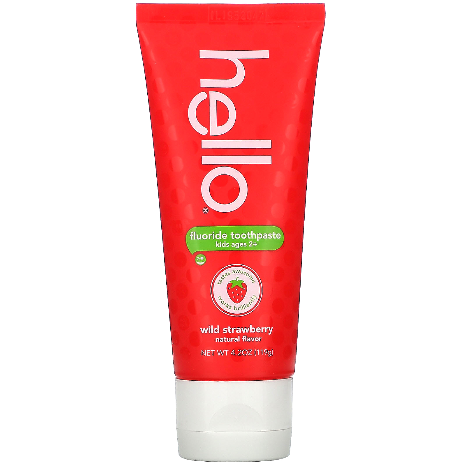Hello, Kids, Fluoride Toothpaste, Wild Strawberry, 4.2 oz (119 g) iHerb