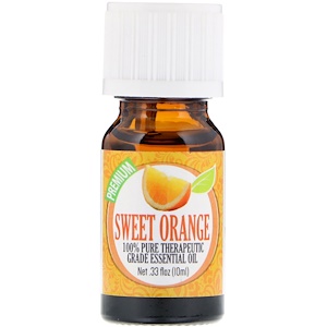 Отзывы о Healing Solutions, 100% Pure Therapeutic Grade Essential Oil, Sweet Orange, 0.33 fl oz (10 ml)