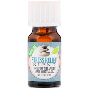 Отзывы о Healing Solutions, 100% Pure Therapeutic Grade Essential Oil, Stress Relief Blend, 0.33 fl oz (10 ml)