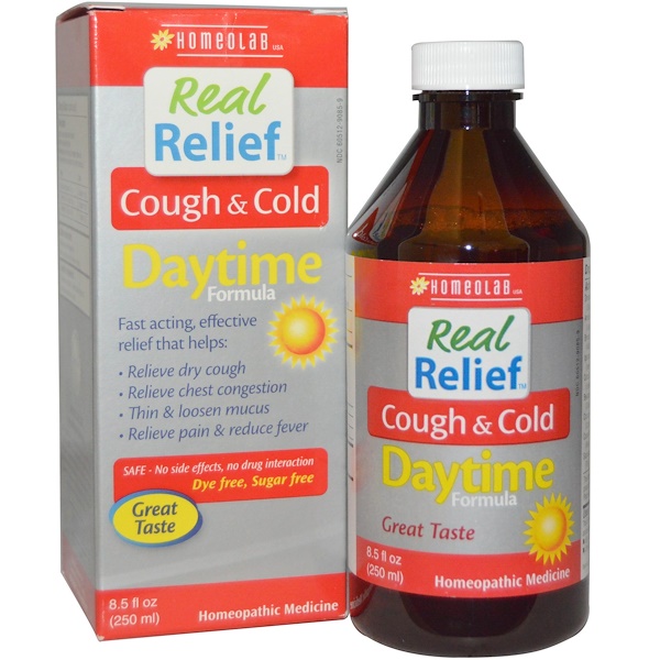 Homeolab USA, Real Relief, Cough & Cold, Daytime Formula, 8.5 fl oz