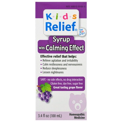 

Kids Relief, сироп с успокаивающим эффектом, виноградный вкус, 3,4 жидк. унц. (100 мл)