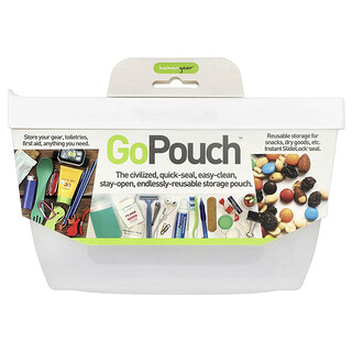 Humangear‏, Go Pouch ™ ، صغير ، شفاف ، 12 أونصة سائلة (400 مل)