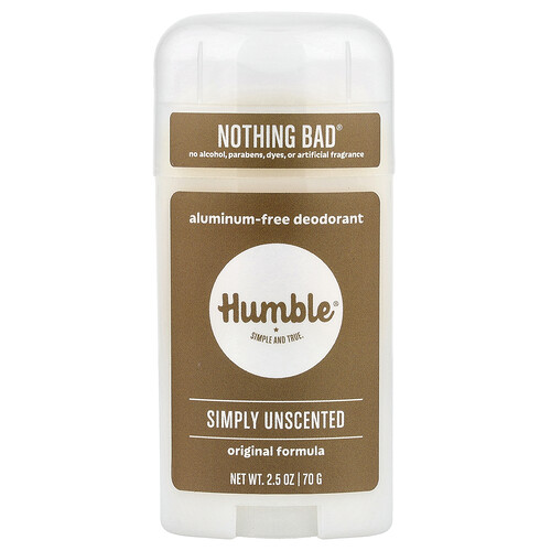Humble Brands Aluminum-Free Deodorant, Simply Unscented, 2.5 oz (70 g)