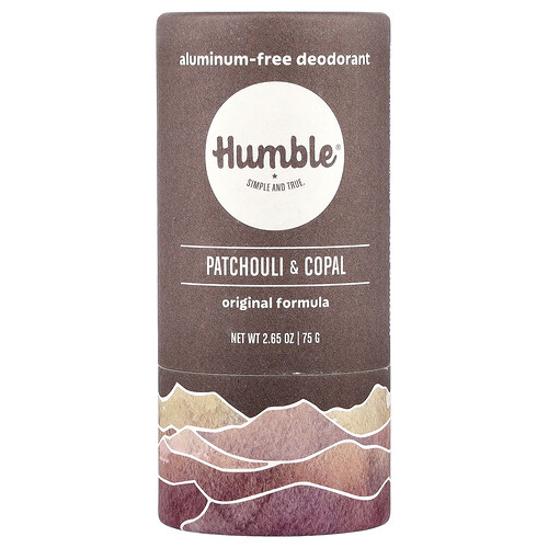 Humble Brands Aluminum Free Deodorant, Patchouli & Copal, 2.65 oz (75 g)