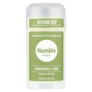 Humble Brands, Desodorante sin aluminio, Limoncillo y salvia, 70 g (2,5 oz)