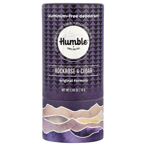 Humble Brands, Aluminum-Free Deodorant, Aluminium-Free Deodorant, Rockrose & Cedar, Deodorant ohne Aluminium, Steinrose und Zeder, 75 g (2,65 oz.)