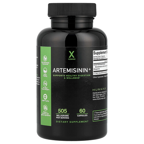 Humanx Artemisinin+, 60 Capsules (252.5 mg per Capsule)
